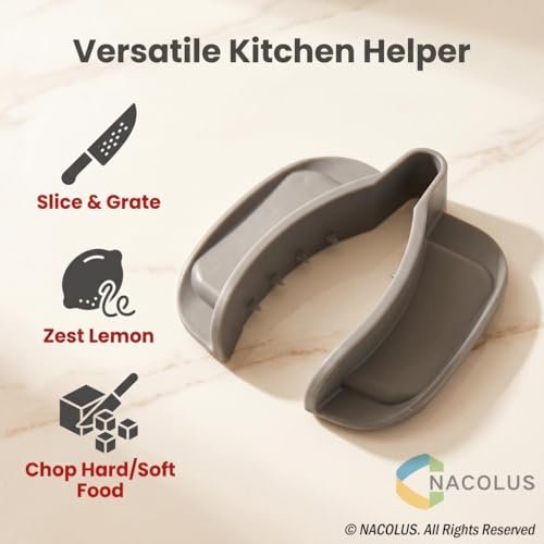 NACOLUS Grater Finger Guard for Mandoline Slicer,Vegetable Grater,Food Grabber for Box Grater,Finger Guards for Chopping, Slicing & Dicing, Sharp Knife Hand Protective Gear for Kitchen & Home (Gray) - Image 5