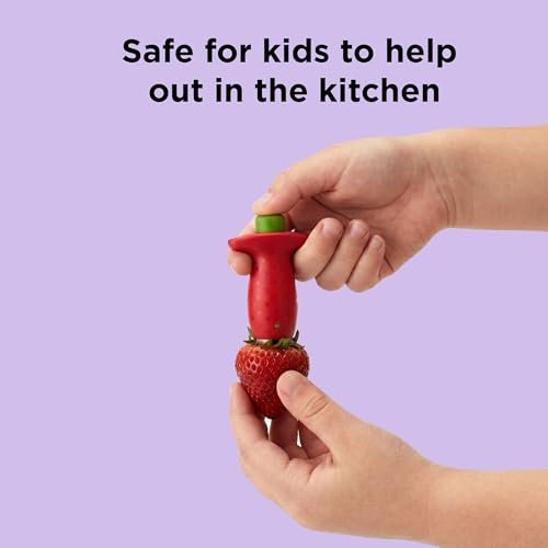 Chef'n Strawberry Huller Stem Remover Fruit Corer Tool Red - Image 4