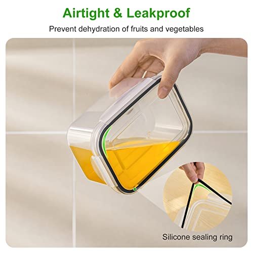 5 PCS Large Fruit storage Containers for Fridge ,Food Storage Containers - Image 4