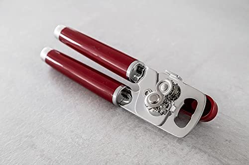 KitchenAid Classic Multifunction Can Opener and Bottle Opener Easy to Use, Razor Sharp Stainless Steel Cutting Wheel, Soft Ergonomic Handles, Empire Red - Image 5