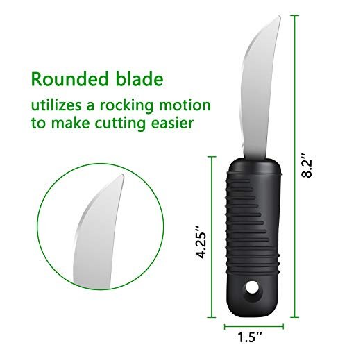 YPC Adaptive Utensils,Easy Grip Silverware,Built-Up Fork,Spoon and Rocker Knife for Adults,Elderly,Arthritis,Tremors and Parkinsons,3 Piece Set - Image 4
