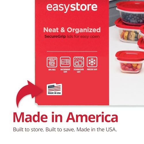 Rubbermaid EasyStore Containers, 44-Piece Set, Food Storage Containers with Lids - Image 4