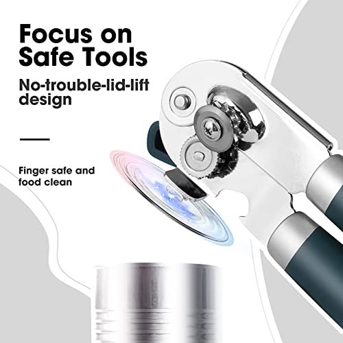Beneno Heavy Duty Hand Can Opener Manual with Magnet Lid Remover, Green - Image 5