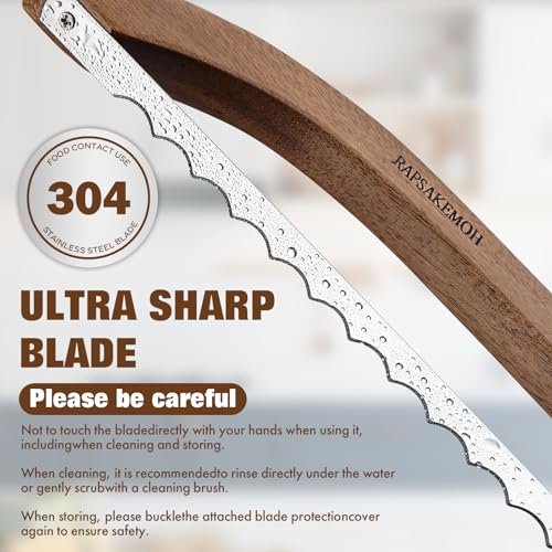 RAPSAKEMOH Bread Knife for Homemade Bread,Bread slicer for Homemade Bread - Image 5