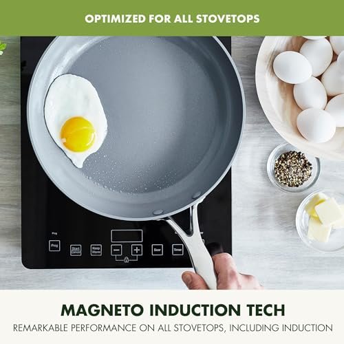 GreenPan Valencia Pro Hard Anodized Healthy Ceramic Nonstick 10" Frying Pan Skillet, PFAS-Free, Induction, Dishwasher Safe, Oven Safe, Gray - Image 4