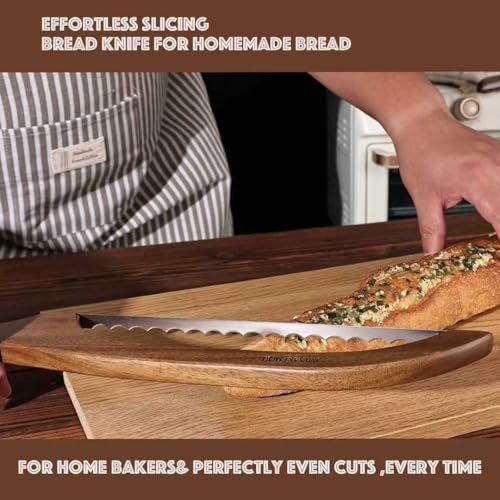RAPSAKEMOH Bread Knife for Homemade Bread,Bread slicer for Homemade Bread - Image 3