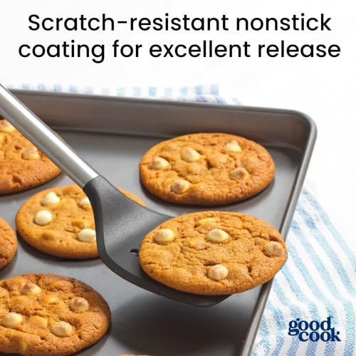 GoodCook Everyday Nonstick Baking Sheet Set, 3 Pack Includes Small (13×9) Medium (15×1) and Large (17×11) Pans Carbon Steel Construction Cookie Sheets Bakeware Set, Gray - Image 4